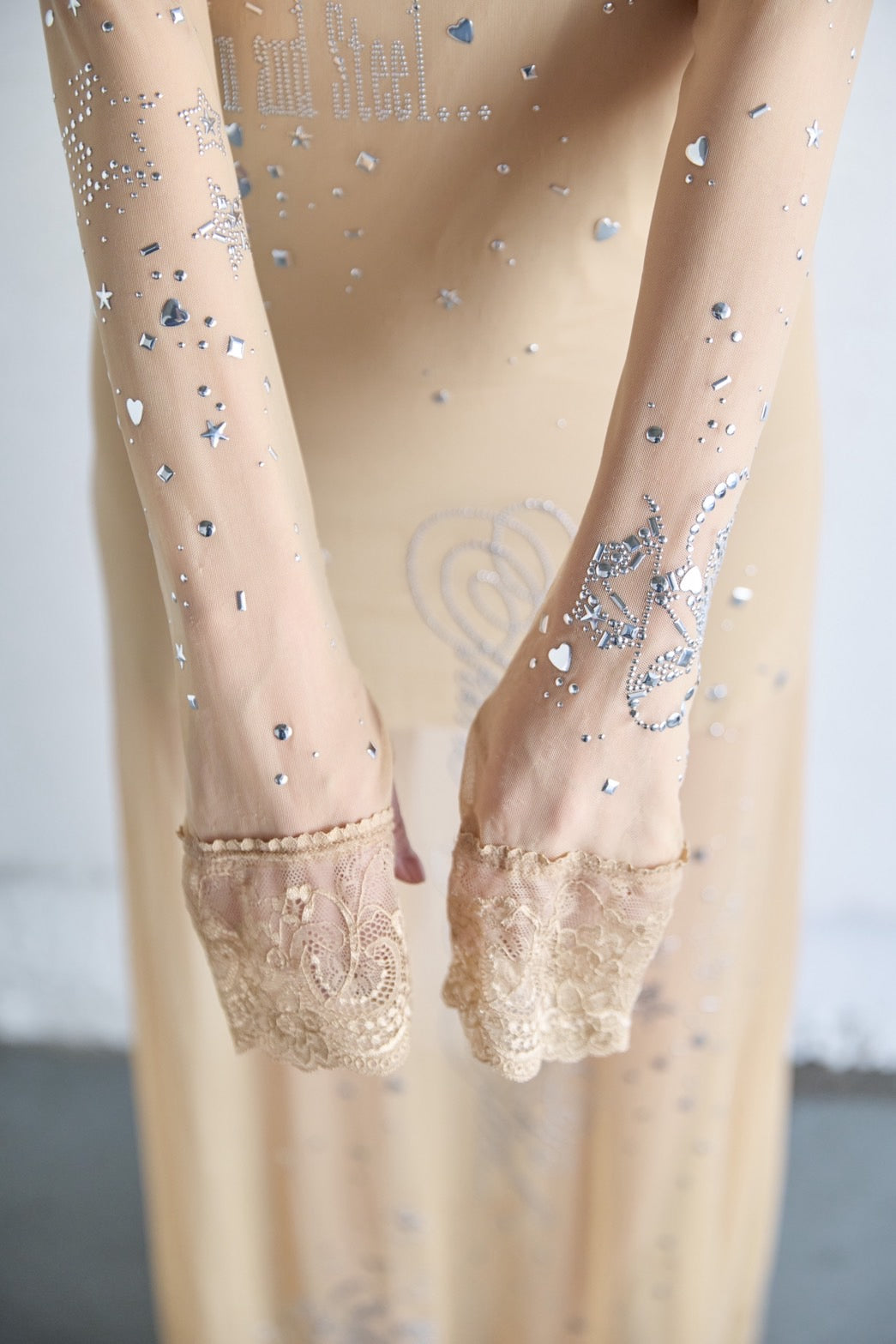 Metallic Sparkle Skin Dress(Beige)