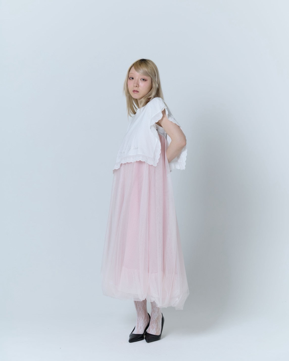 Tulle Bare Dress(Pink)