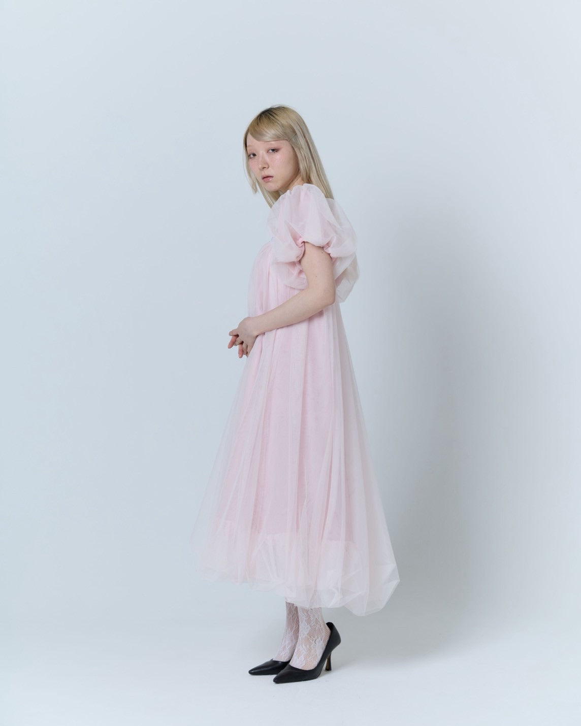 Tulle Bare Dress(Pink)