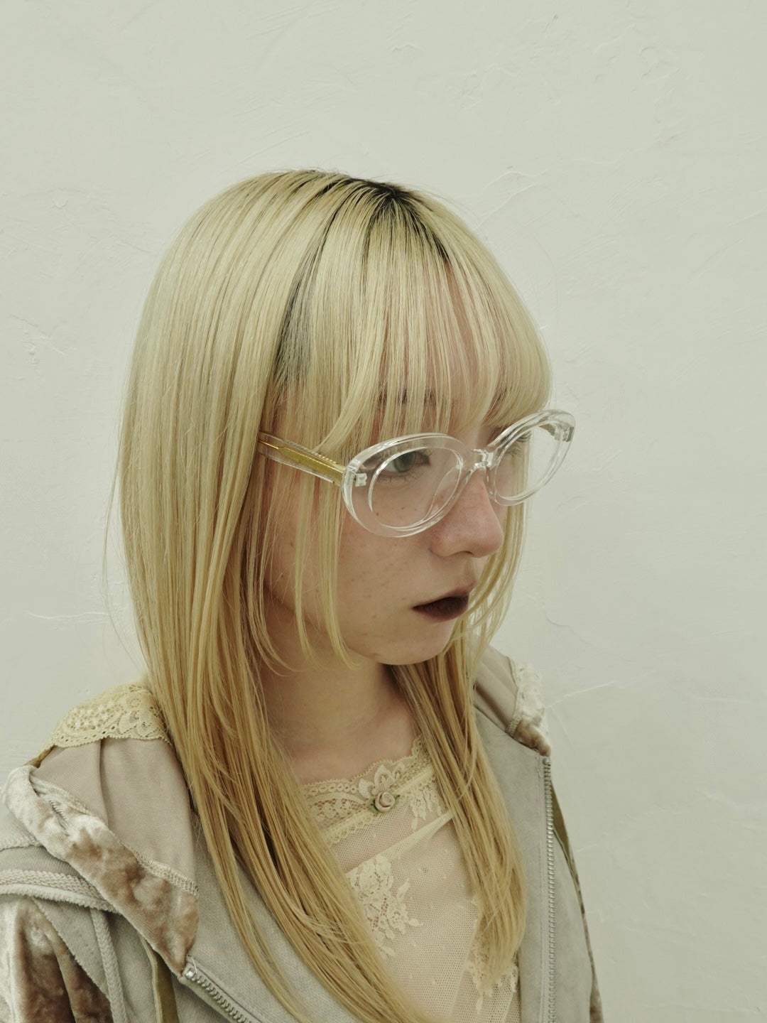 Thick Oval Frame Glasses