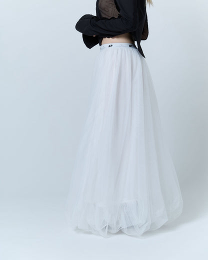 Tulle Bare Dress(White)