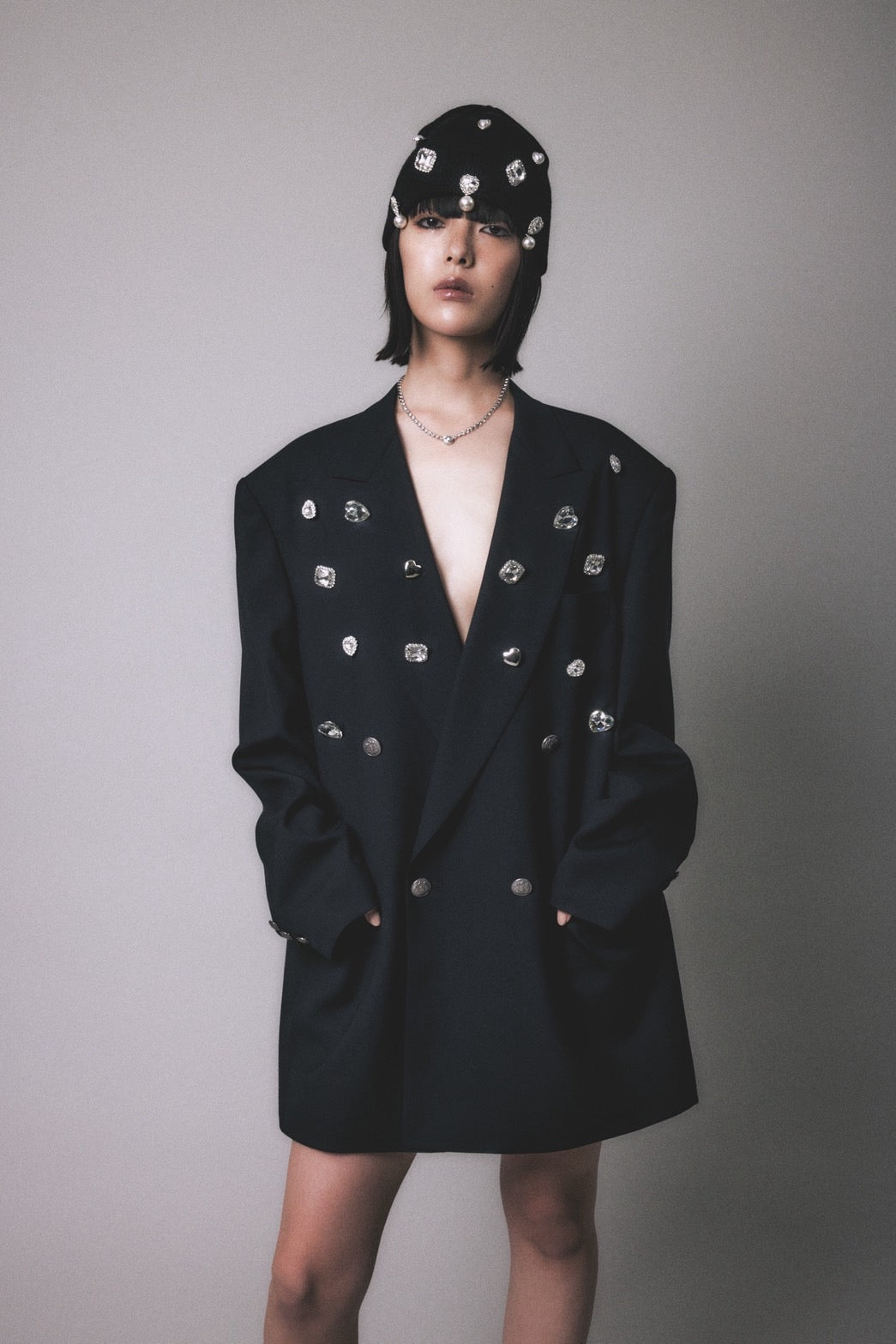 Last2】Crystal Sparkle Beanie【Black】 – neith.onlinestore