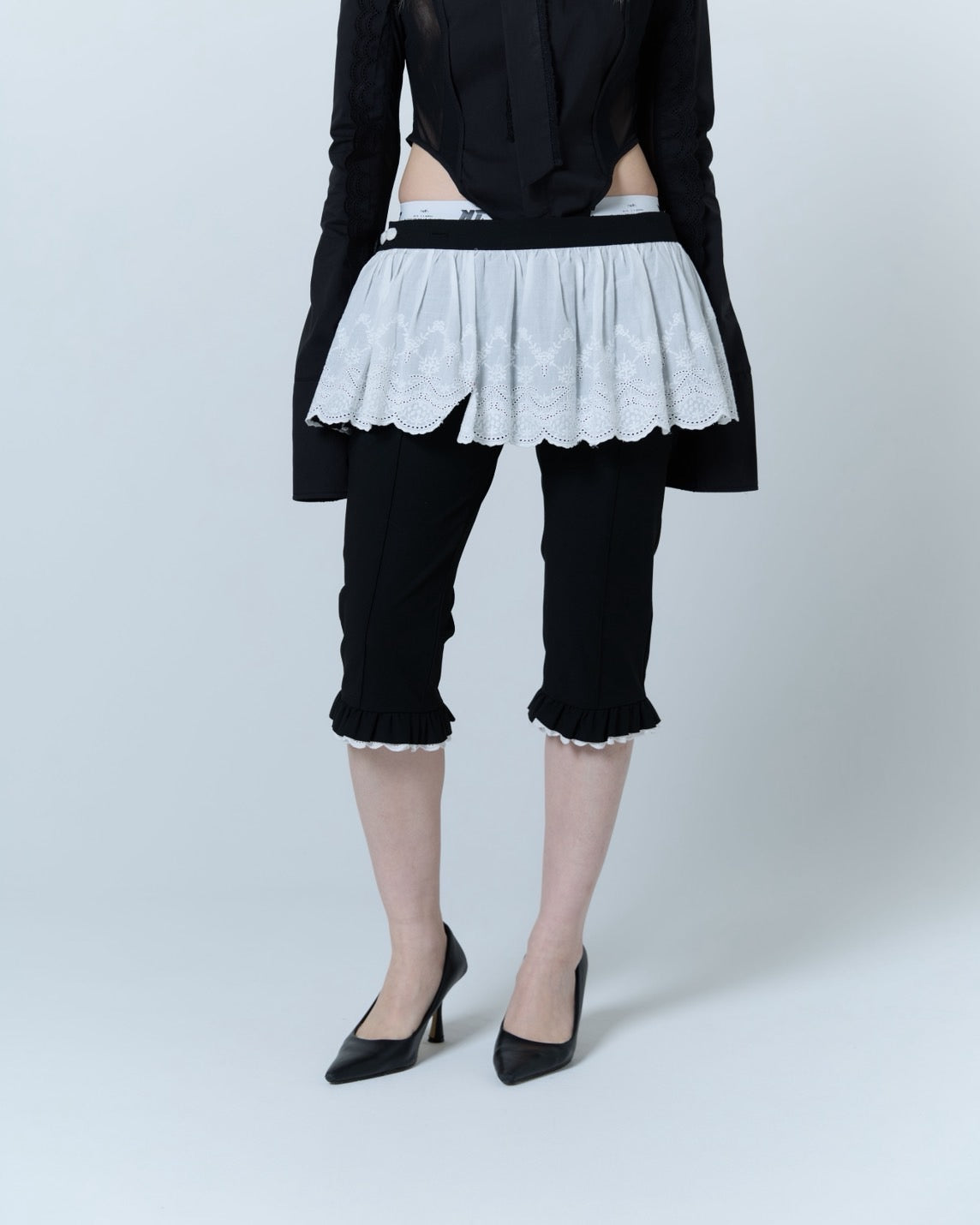 【Last2】Layered Sabrina Pants (Black)