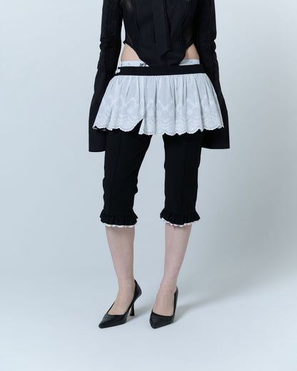 Layered Sabrina Pants (Black)
