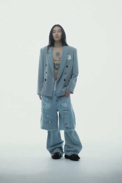 Destroyed Pocket Chief Jacket (Gray)