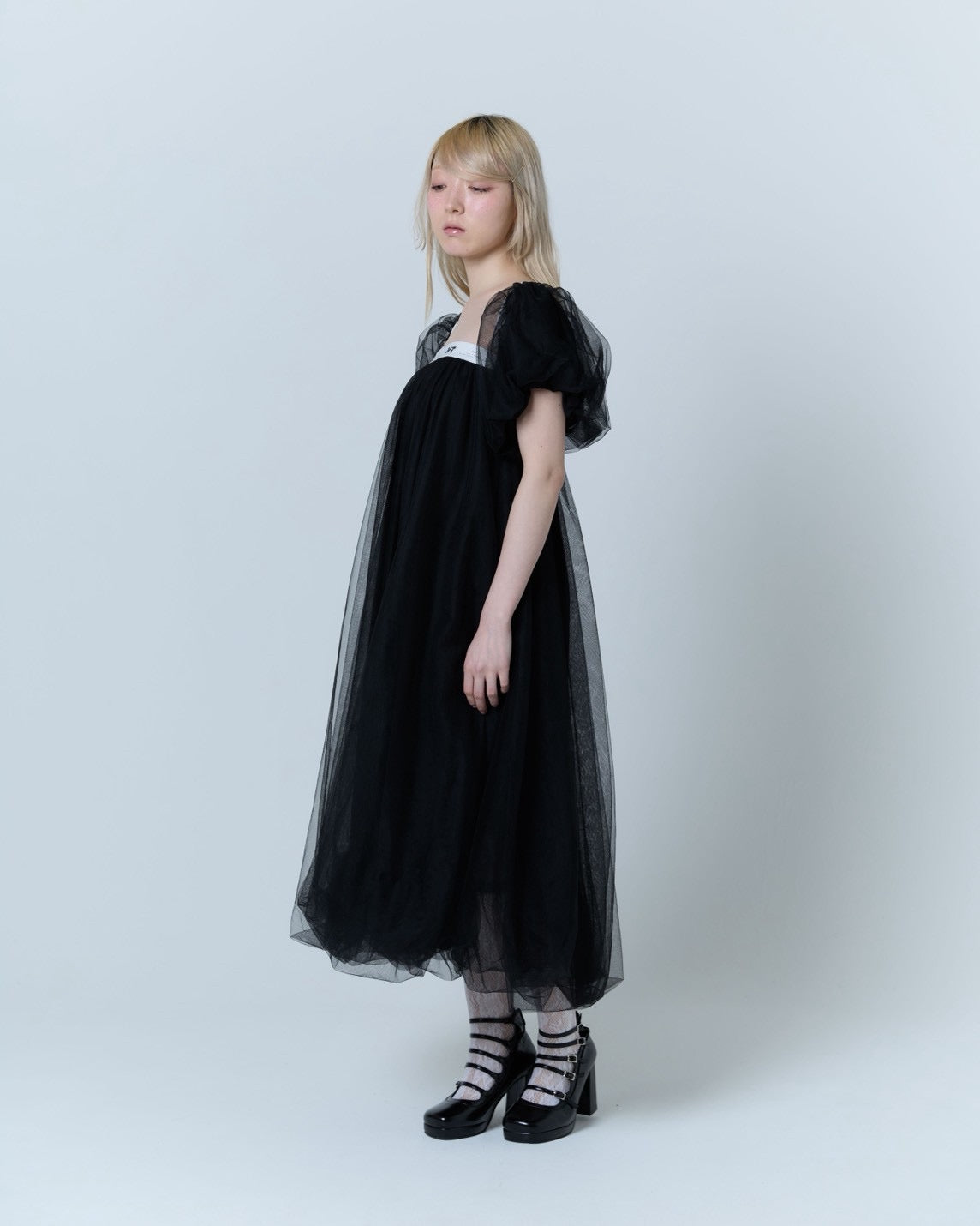 Tulle Bare Dress(Black)