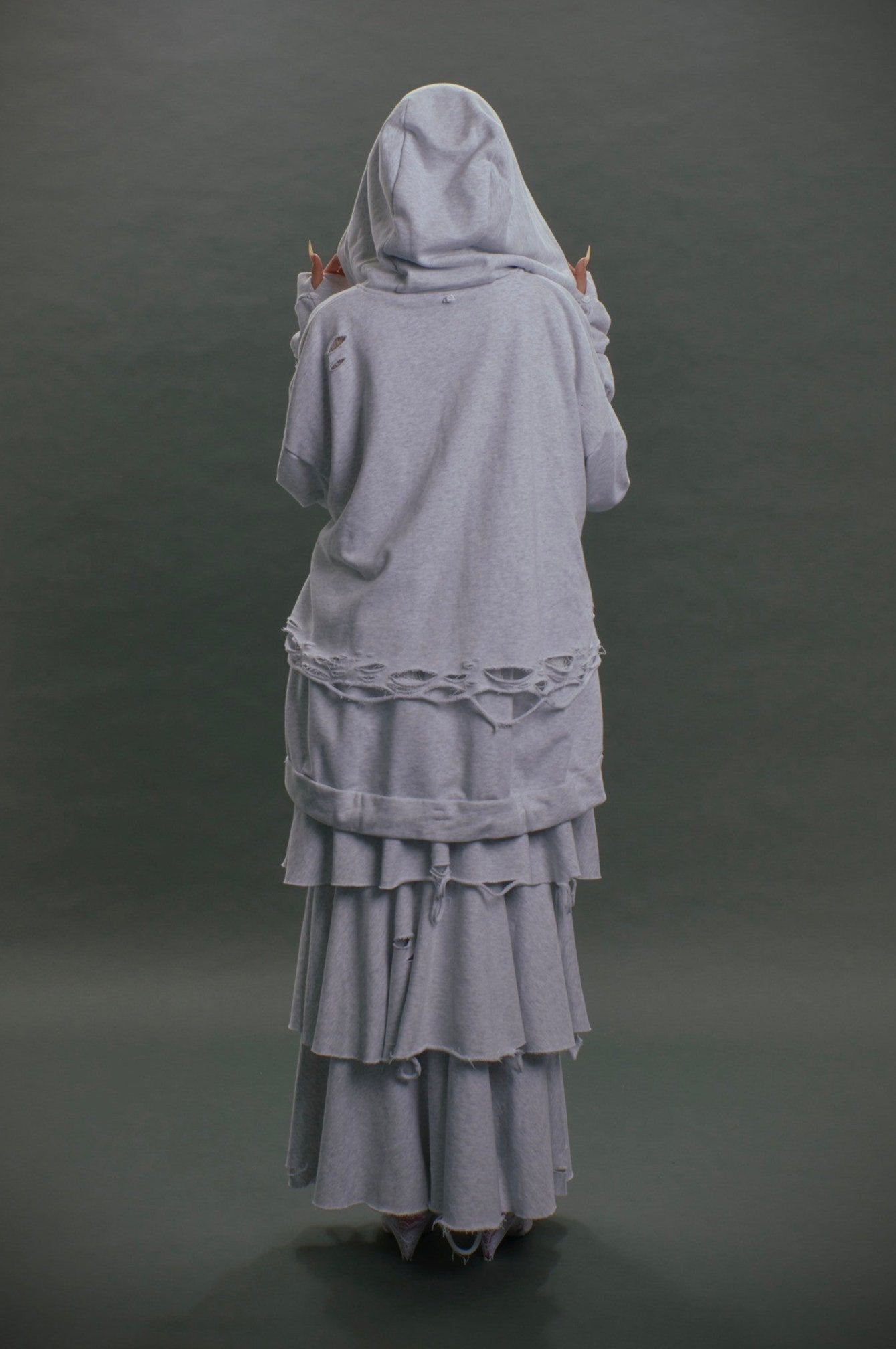 Layered Crush Hoodie(Gray)