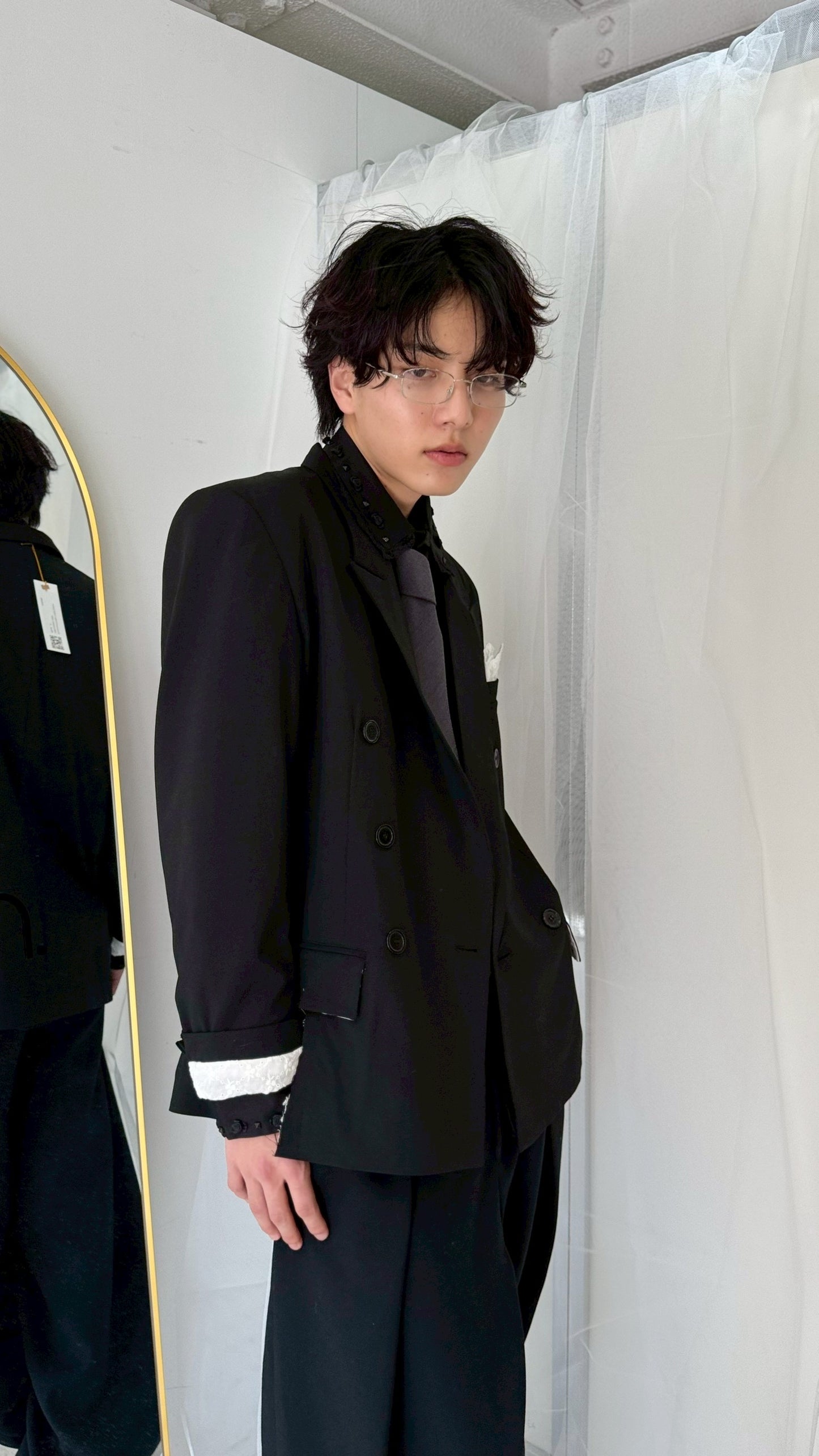 Destroyed Pocket Chief Jacket (Black）