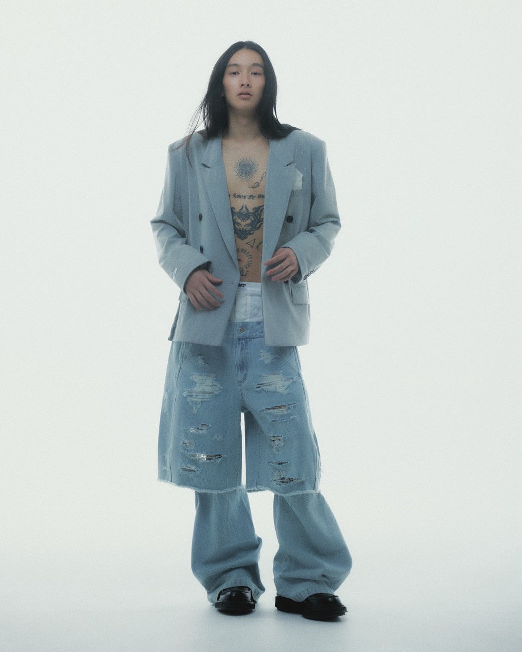 Destroyed Denim and Leg cover (Blue) – neith.onlinestore