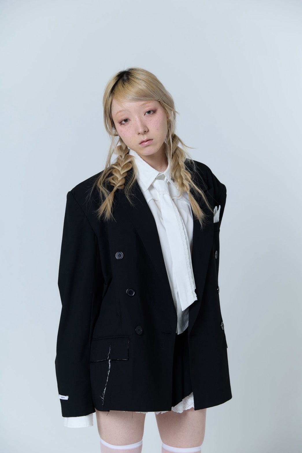 Destroyed Pocket Chief Jacket (Black）