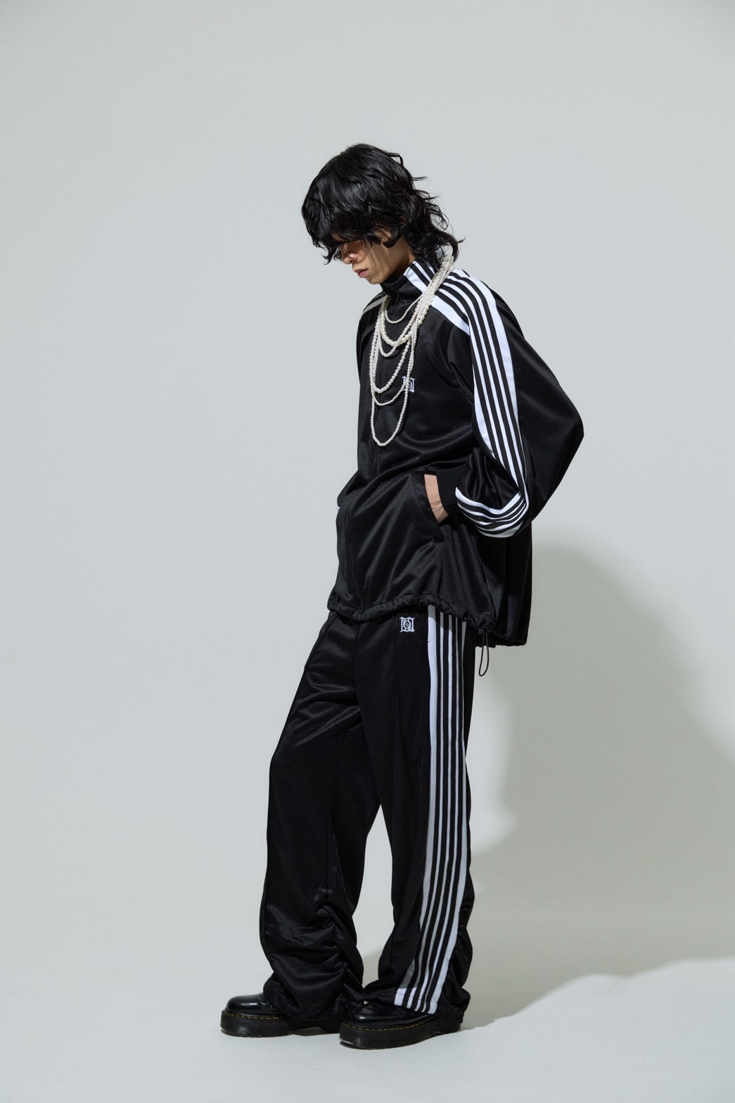 Angled Shape Track Jacket(Black)