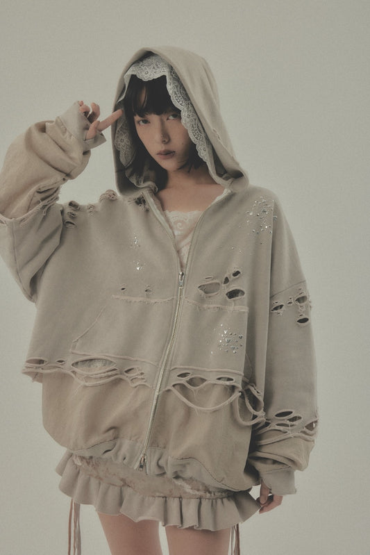 Meteor Crush Hoodie(Beige)