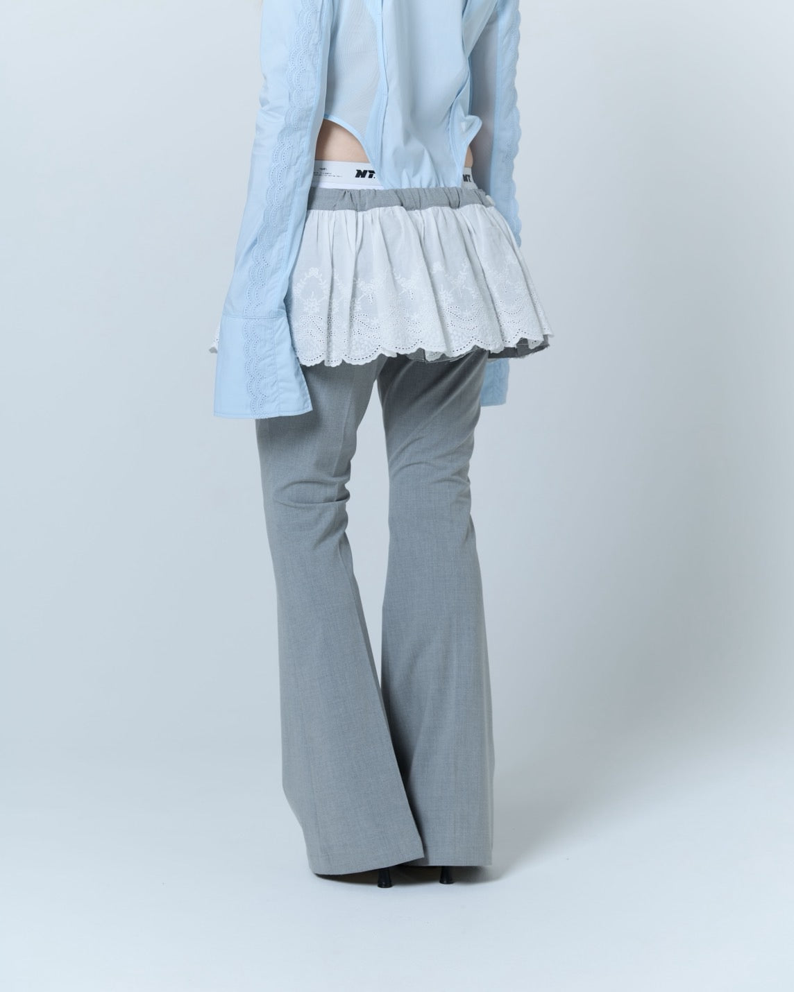Destroyed Micro Mini Skirt (Gray)