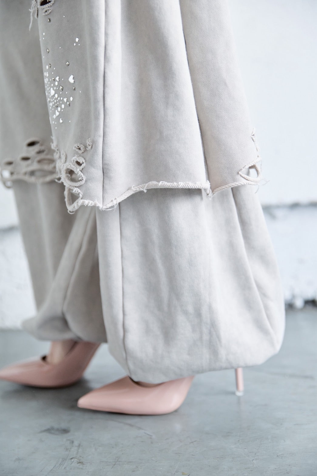 Meteor Low-rise Sweat Pants(Beige)