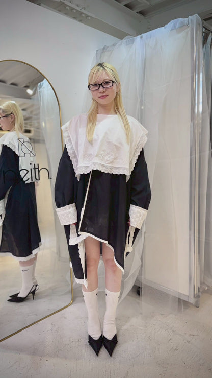 Handkerchief Shirt Dress (Black)