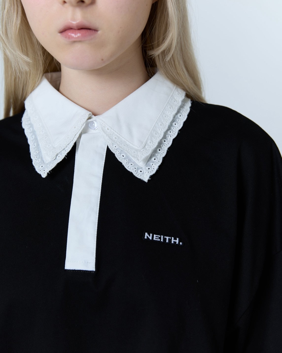Double Collar Rugger Shirt (Black)