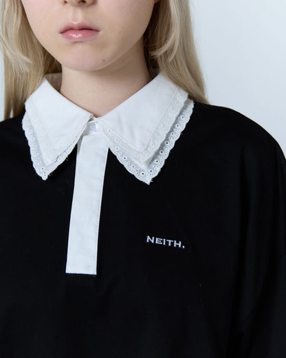 Double Collar Rugger Shirt (Black)