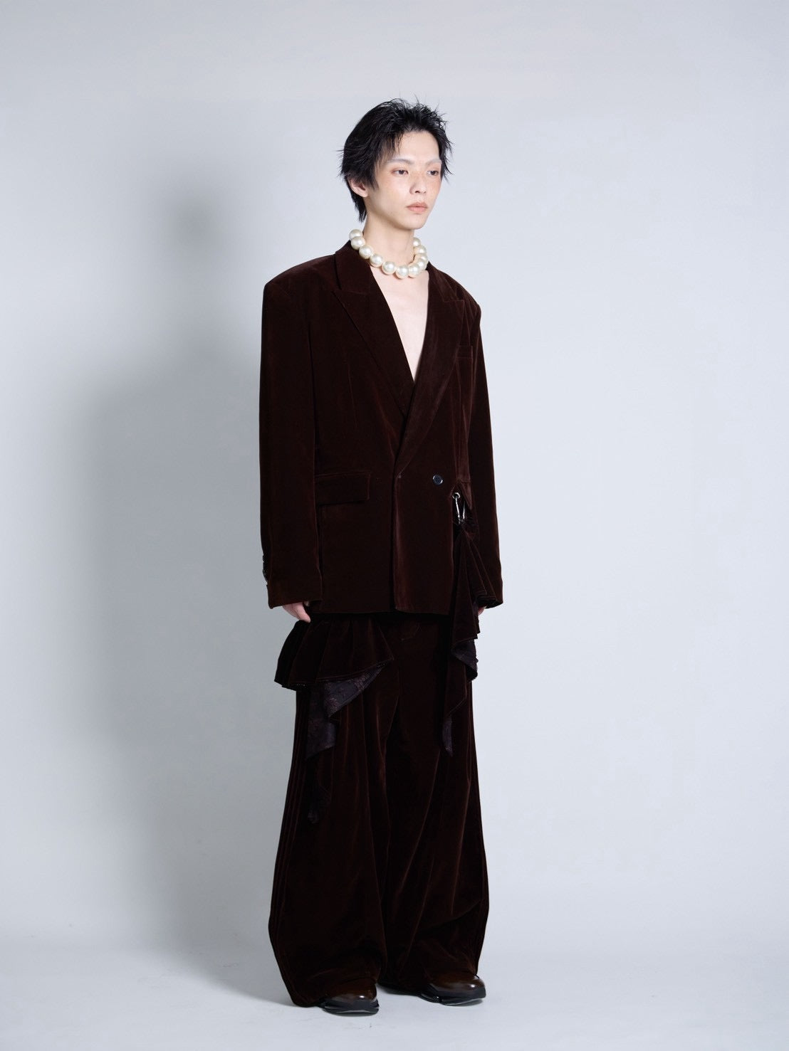 【9月下旬】Velvet Trousers(Brown) ＜店頭予約＞