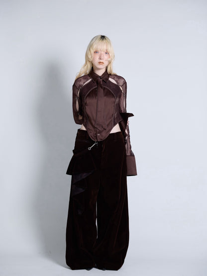 【9月下旬】Velvet Trousers(Brown) ＜店頭予約＞