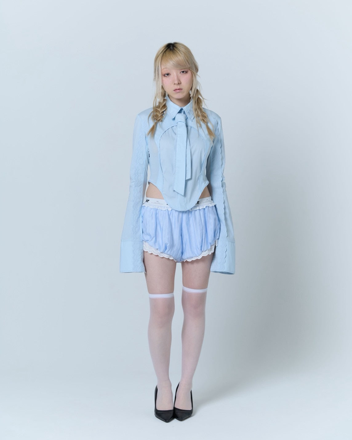 Cotton Lace Drawers (Blue)