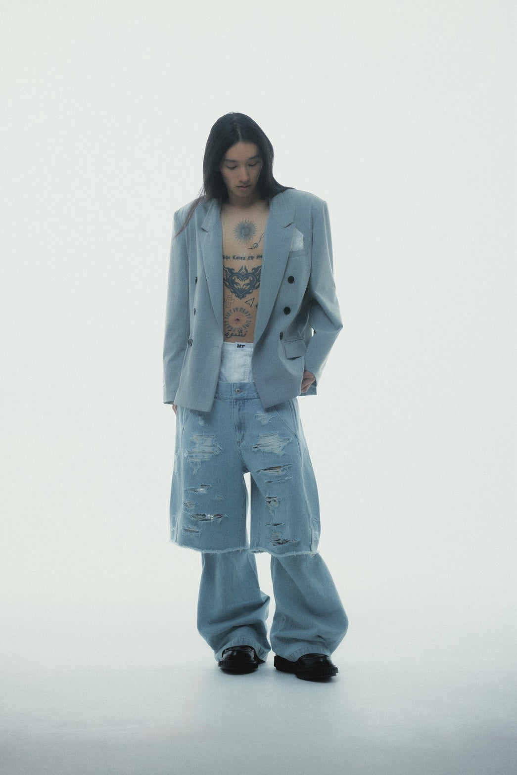 Destroyed Pocket Chief Jacket (Gray)