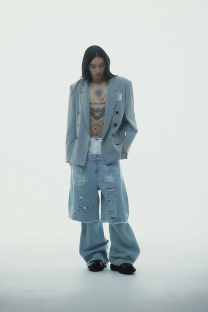 Destroyed Pocket Chief Jacket (Gray)