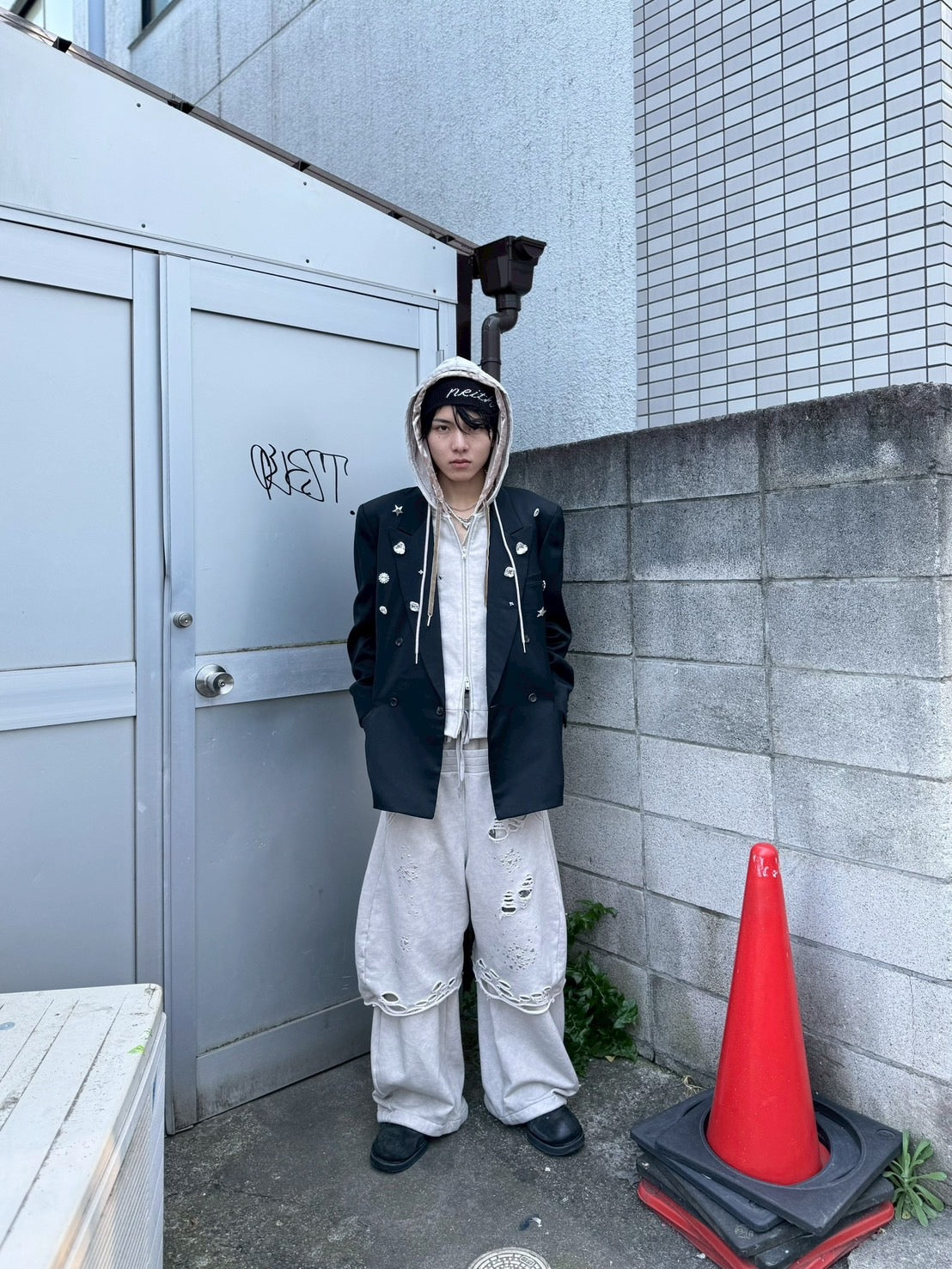 Meteor Low-rise Sweat Pants(Beige)