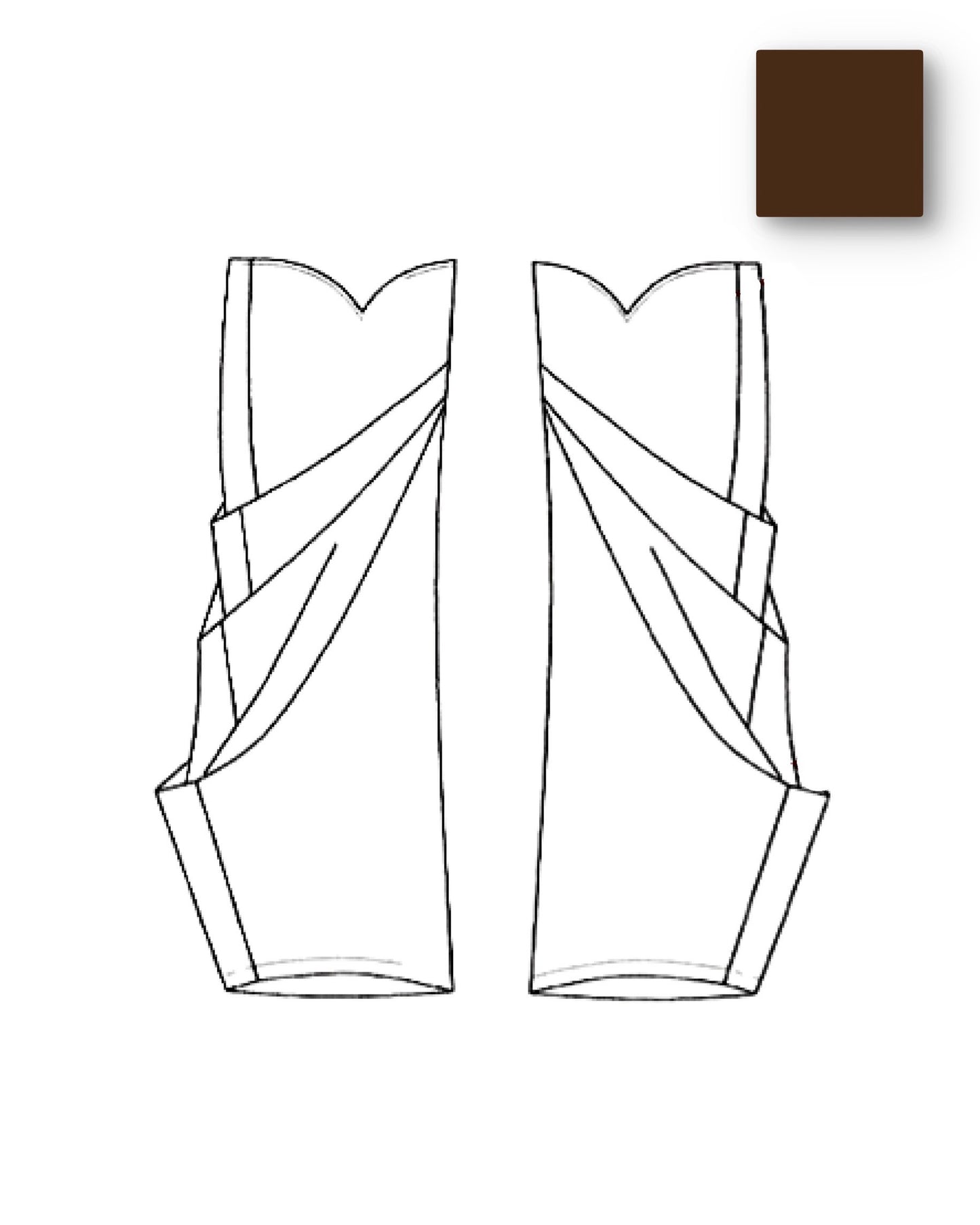 【9月中旬】Curve Leather Leg Cover(Brown)