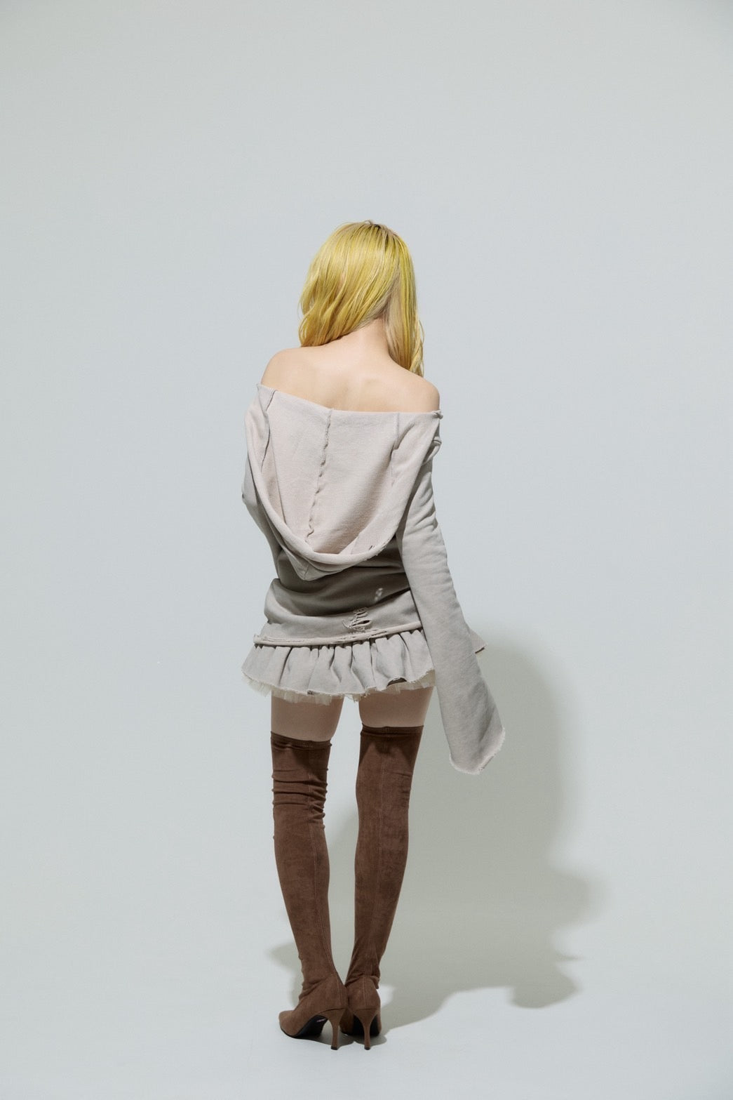 Suede Socks Boots(Beige)