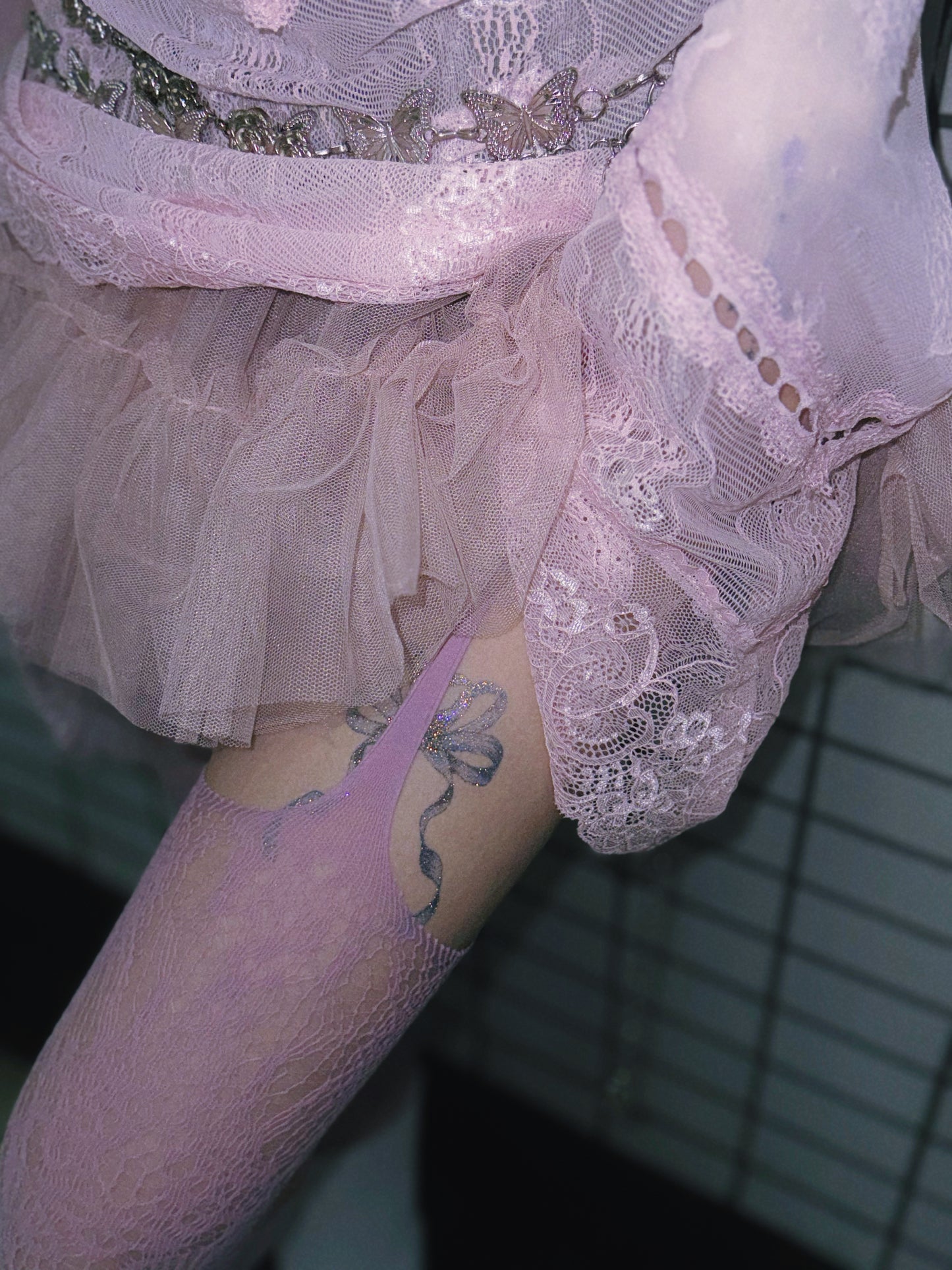 Multi Tulle Top(Pink)