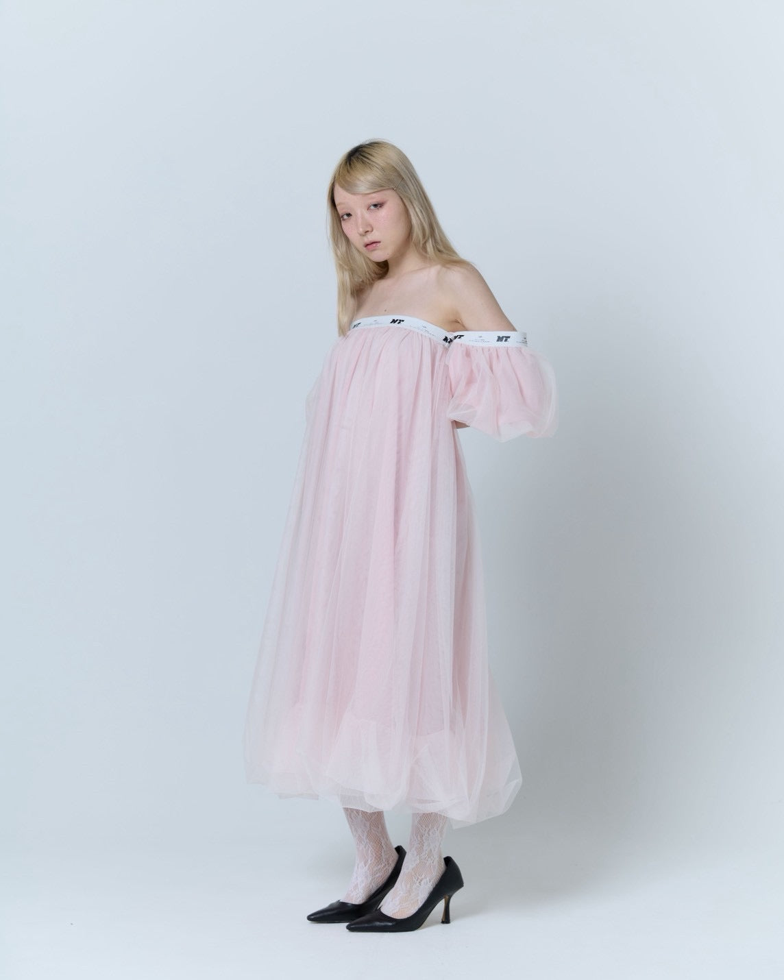 Tulle Bare Dress(Pink)