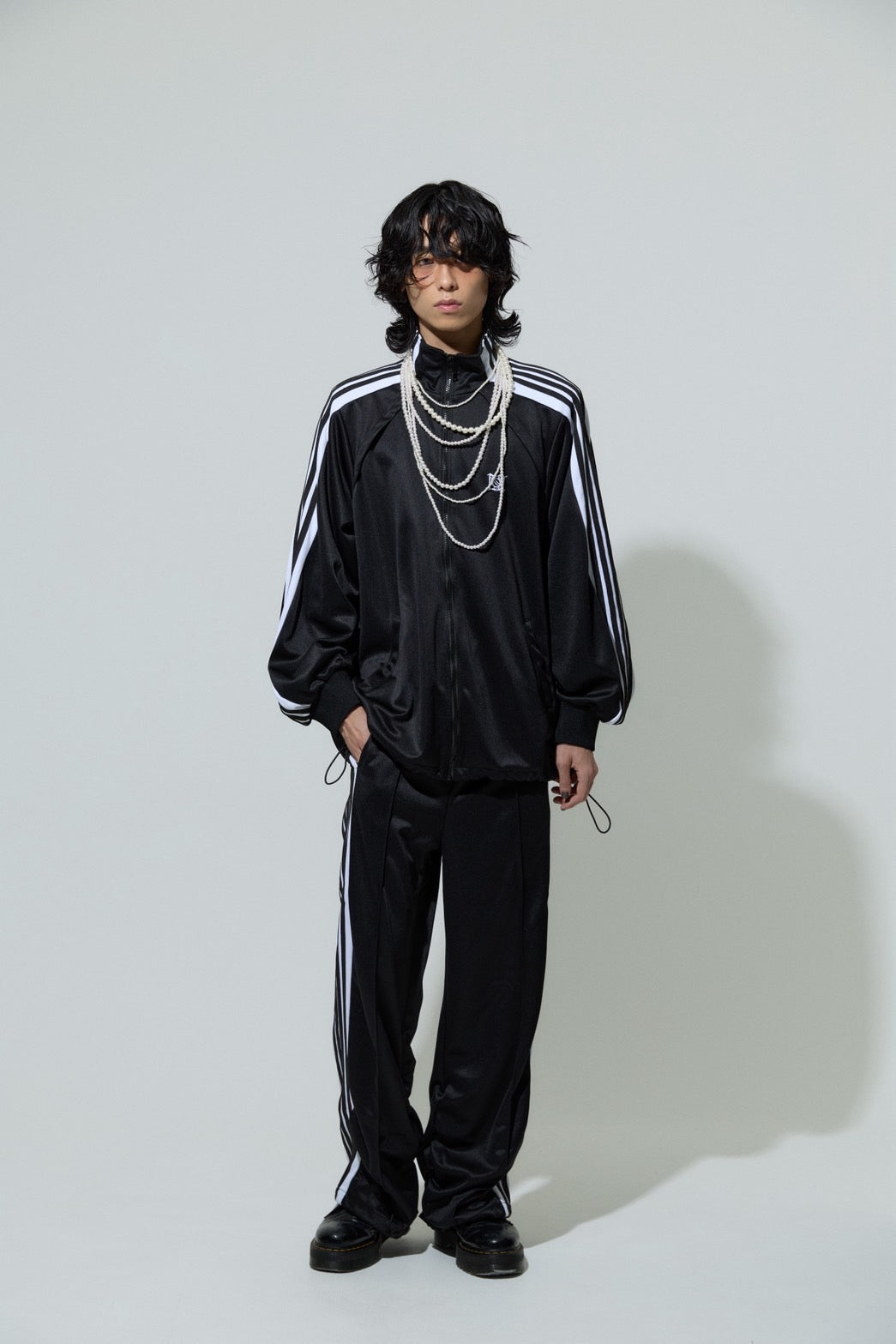 Angled Shape Track Jacket(Black)