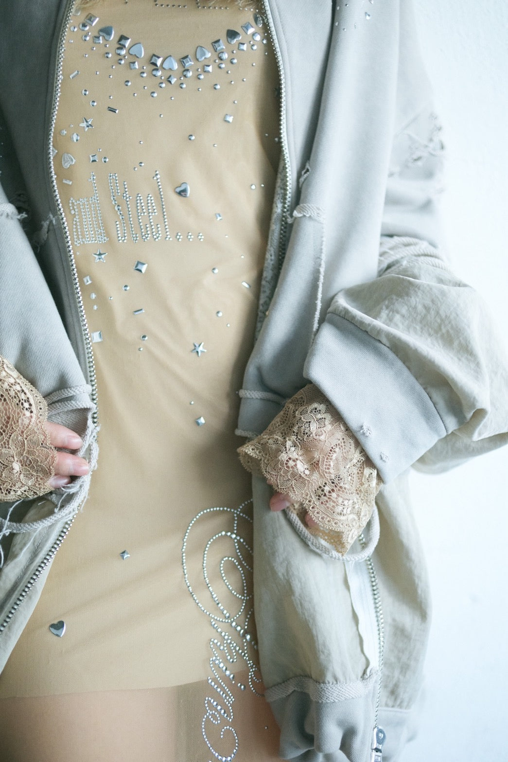 Metallic Sparkle Skin Dress(Beige)