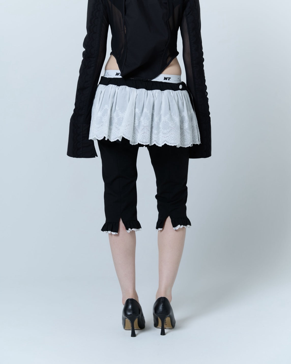 【5月中旬】Destroyed Micro Mini Skirt (Black)