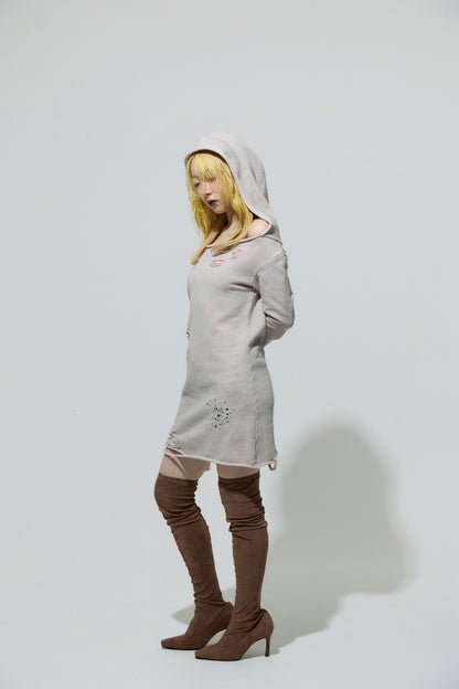 Love Veil Sweat Dress (Beige)