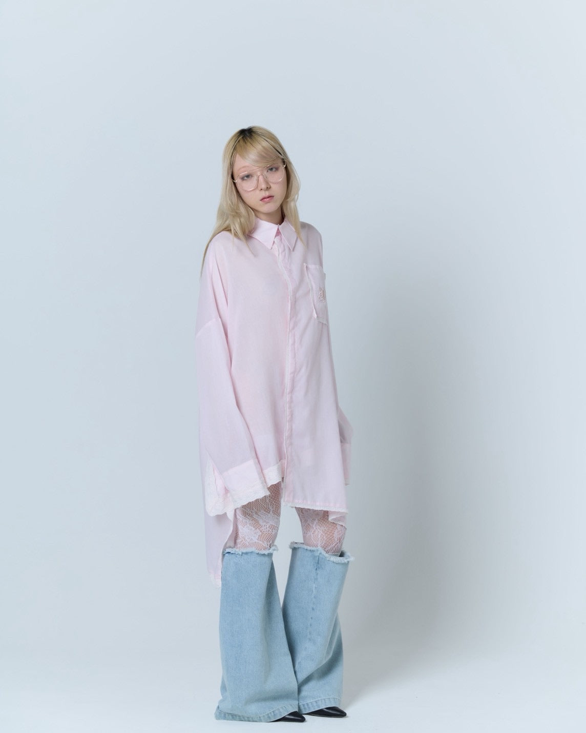 Destroyed Denim and Leg cover (Blue)