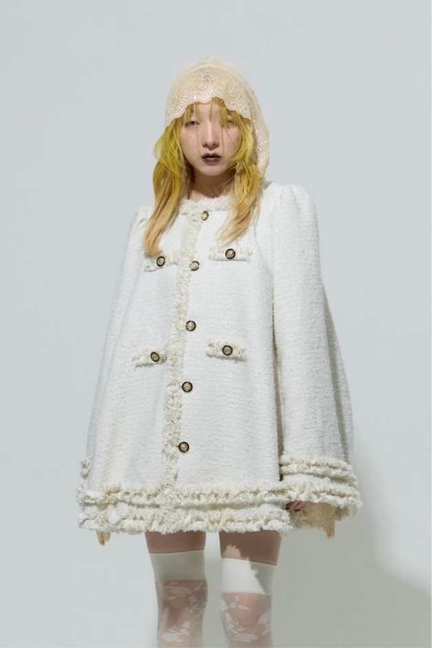 Tweed Bell Dress(Ivory)