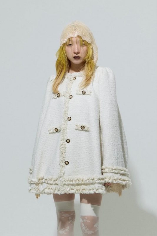Tweed Bell Dress(Ivory)