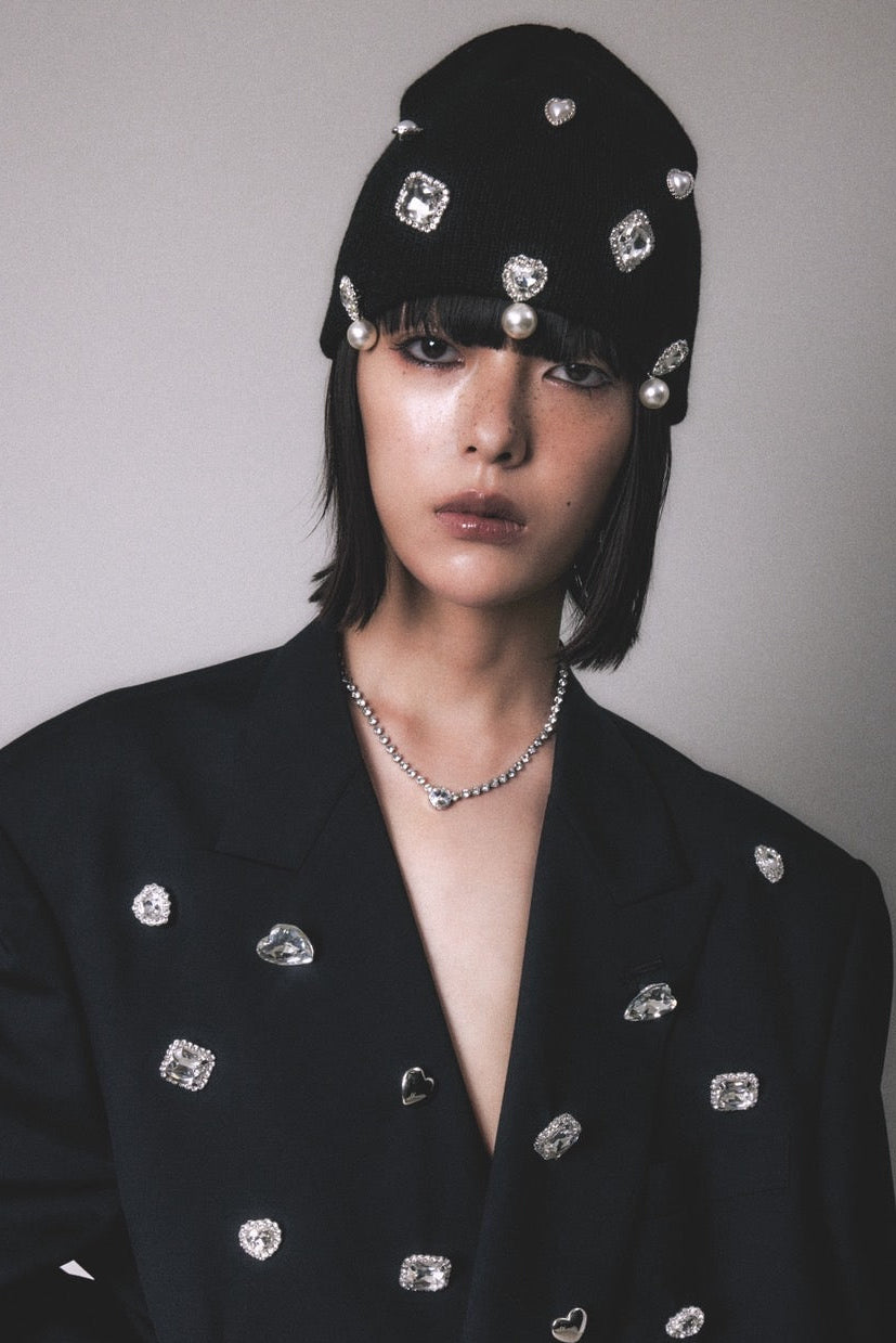 Crystal Sparkle Beanie【Black】