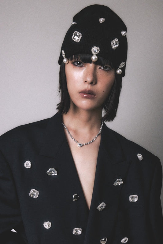 Crystal Sparkle Beanie【Black】