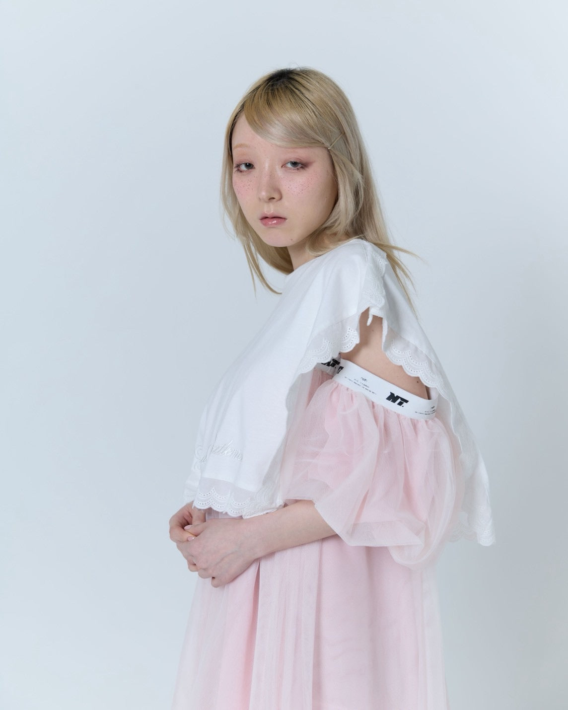 Tulle Bare Dress(Pink)