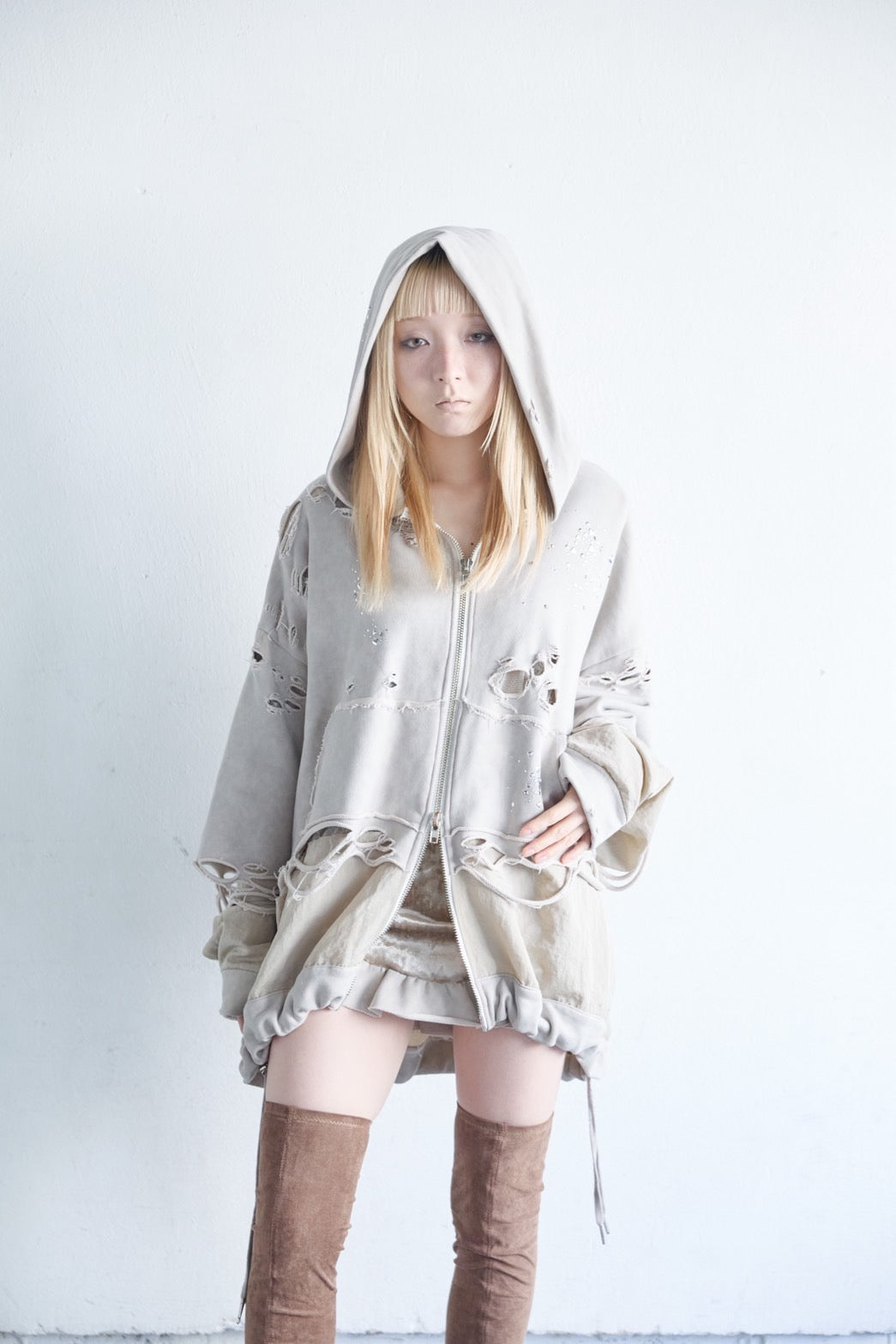 Meteor Crush Hoodie(Beige)