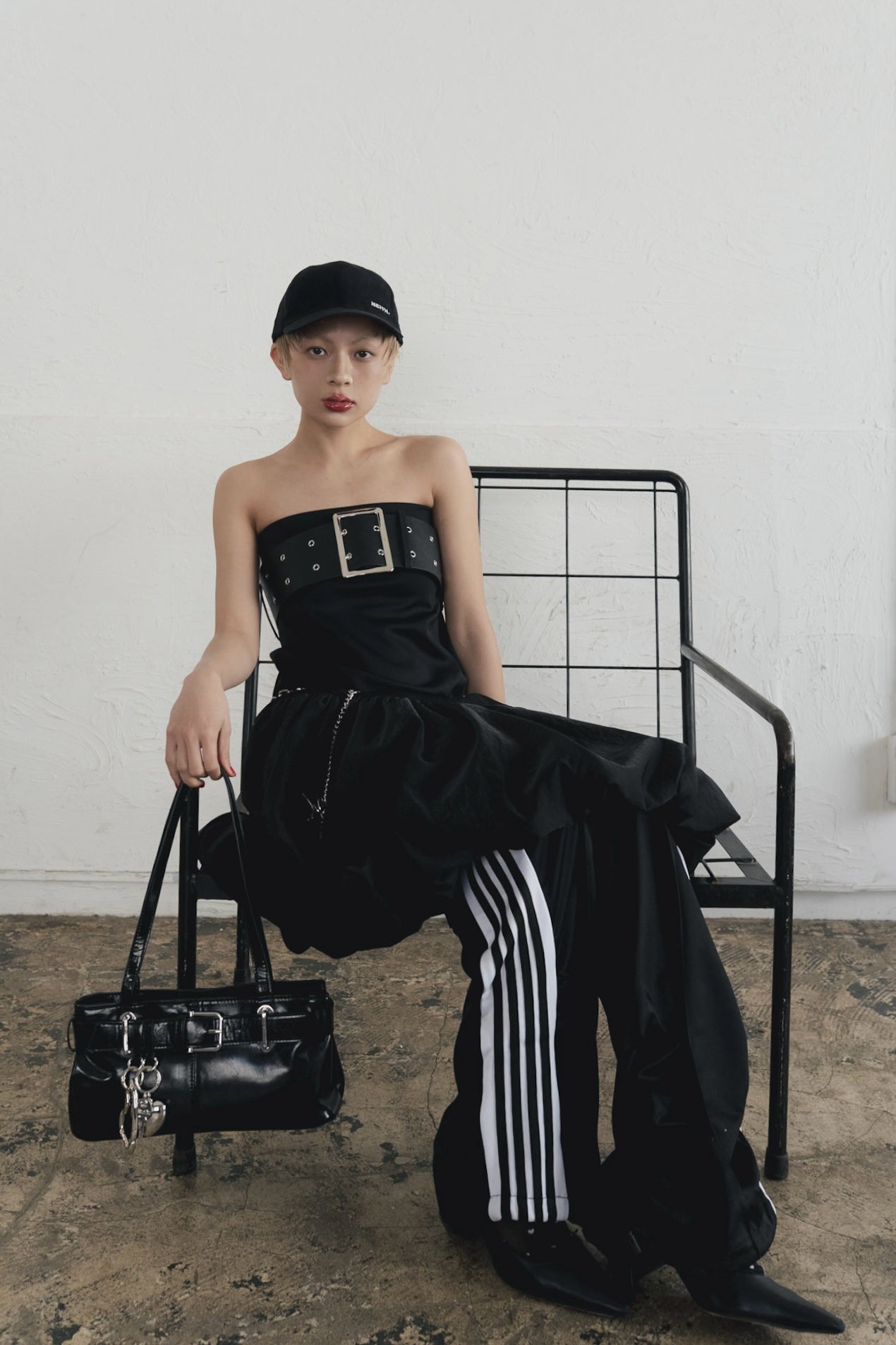 Leather Balloon Dresskirt(Black)