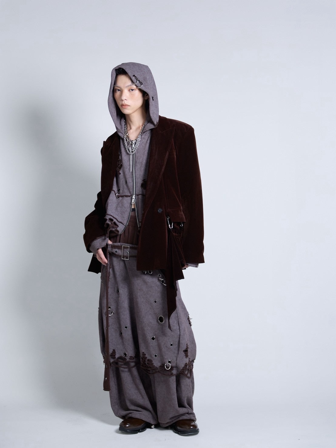 【9月下旬】Velvet Tailored Jacket(Brown）＜店頭予約＞