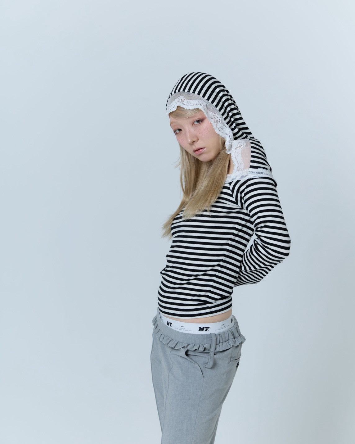 【5月上旬】Veil Border Tops (Black)