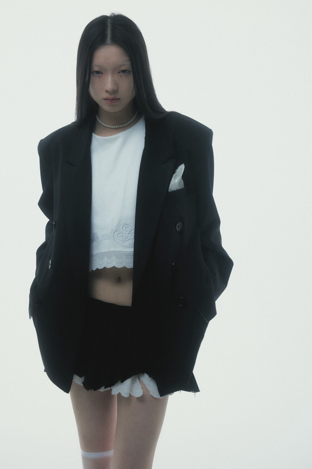 Destroyed Pocket Chief Jacket (Black）