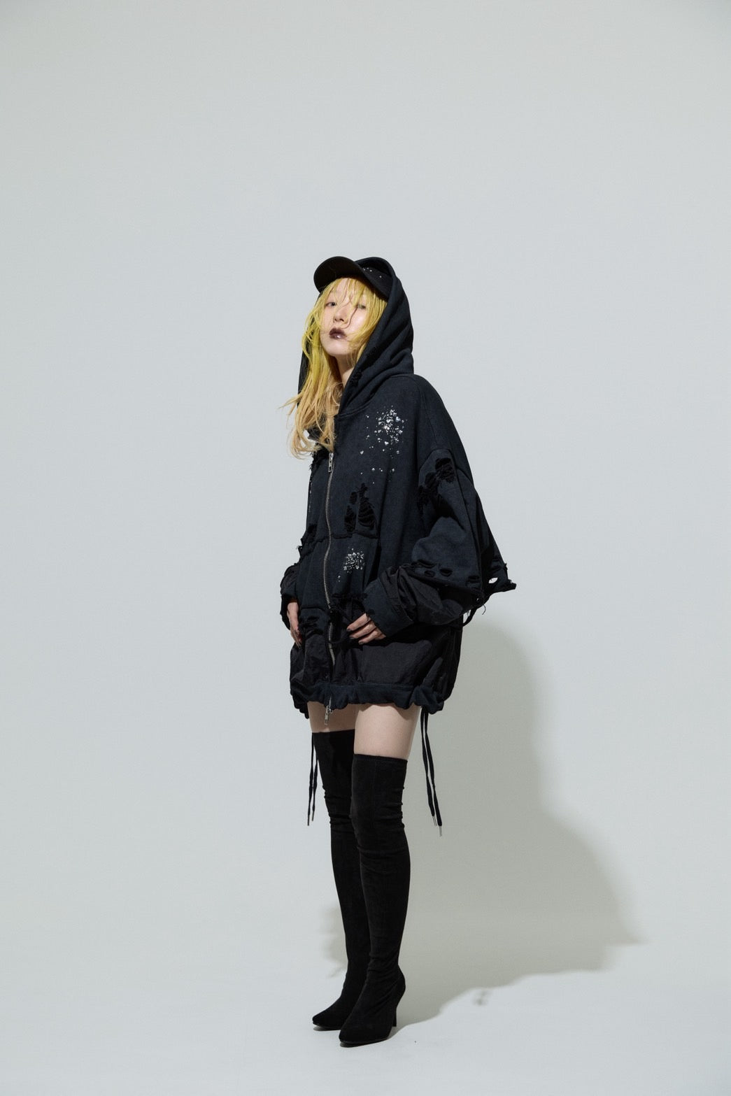Metal Studs Cap（Black)