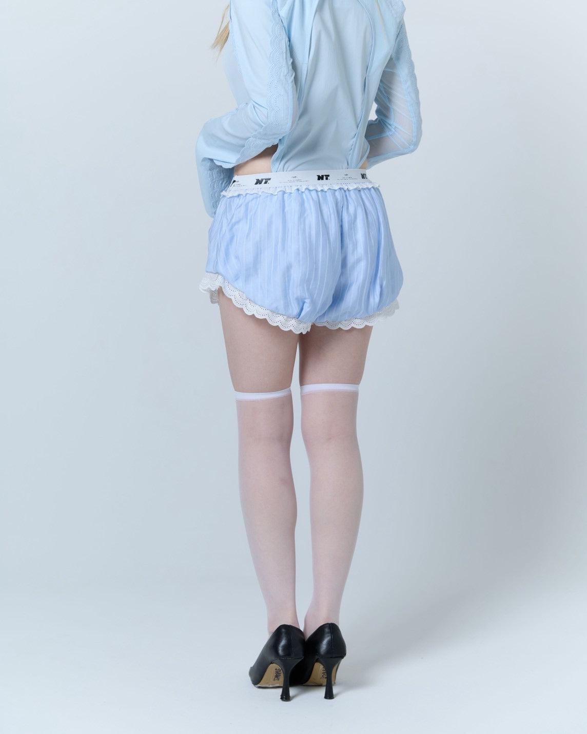 Cotton Lace Drawers (Blue)