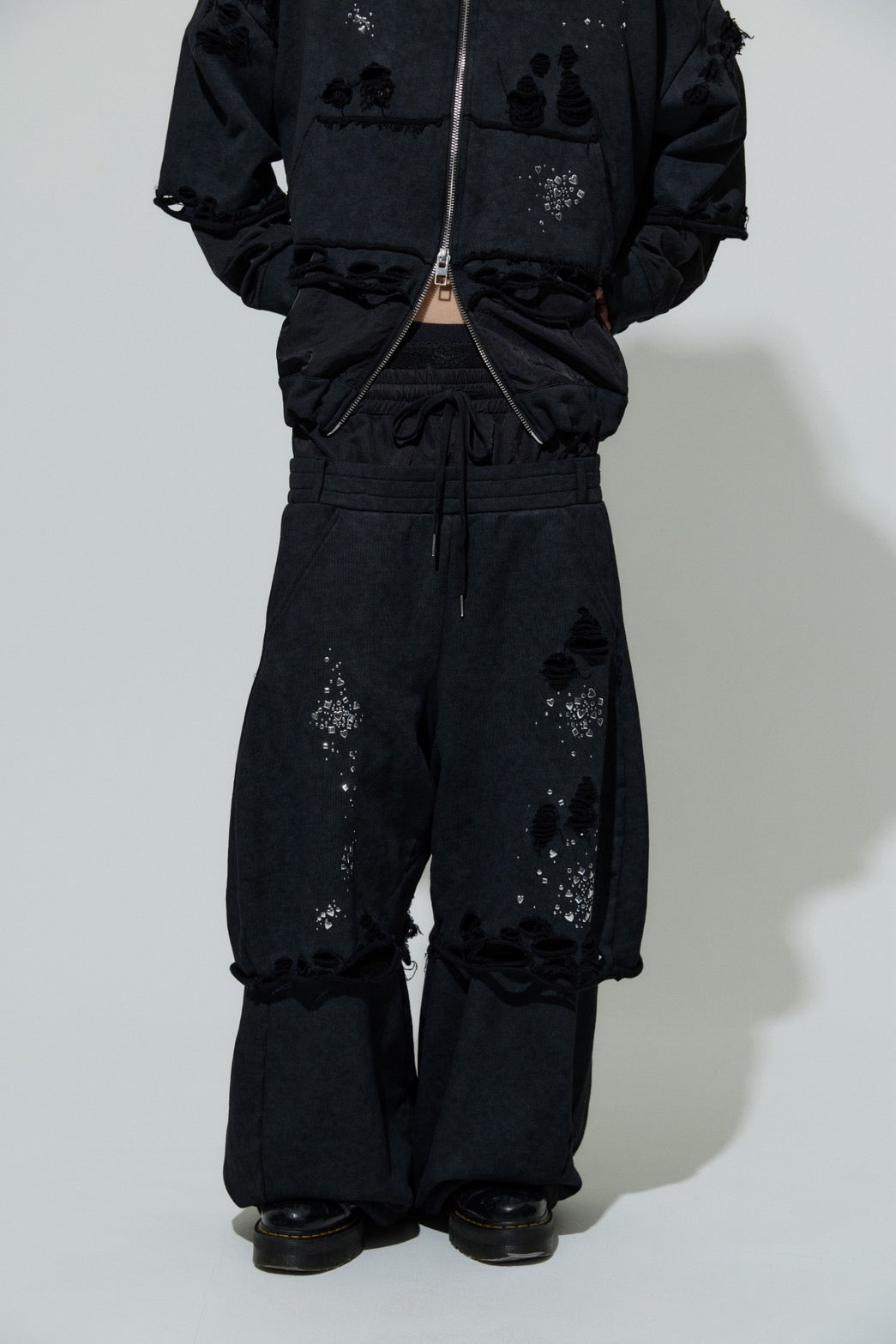Meteor Low-rise Sweat Pants(Black)