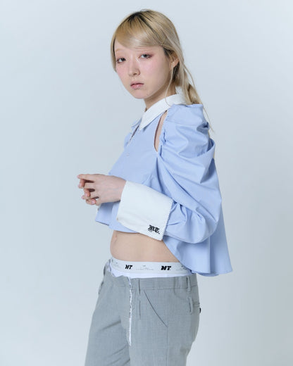 Cleric Flare Shirt (Blue)